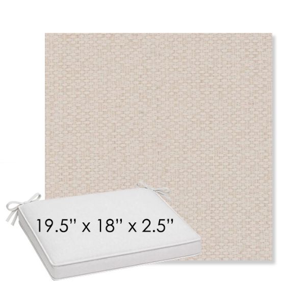 Picture of Dumont Cream | Sunbrella® 19.5" x 18" Outdoor Dining Cushion