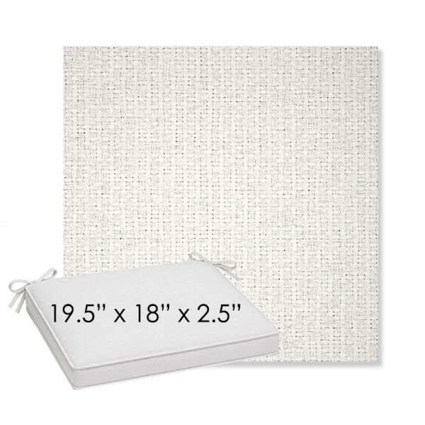 Picture of Dumont Snow | Sunbrella® 19.5" x 18" Outdoor Dining Cushion