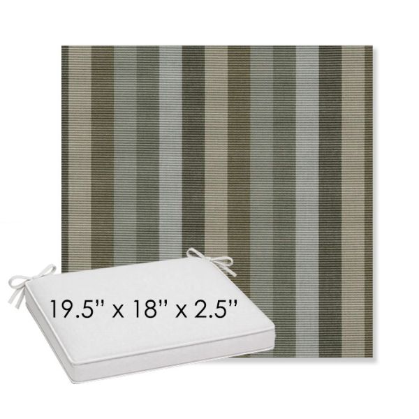 Picture of Entice Moss | Sunbrella® 19.5" x 18" Outdoor Dining Cushion