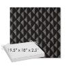 Picture of Etched Angles Char | Sunbrella® 19.5" x 18" Outdoor Dining Cushion