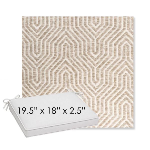 Picture of Etna Dune | Sunbrella® 19.5" x 18" Outdoor Dining Cushion