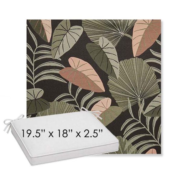 Picture of Fernie Midnight Garden | Sunbrella® 19.5" x 18" Outdoor Dining Cushion