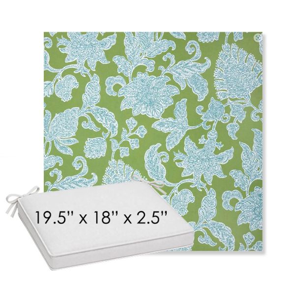 Picture of Floral Song Spring | Sunbrella® 19.5" x 18" Outdoor Dining Cushion