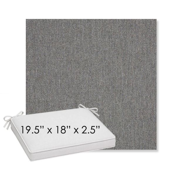 Picture of Heritage Slate | Sunbrella® 19.5" x 18" Outdoor Dining Cushion
