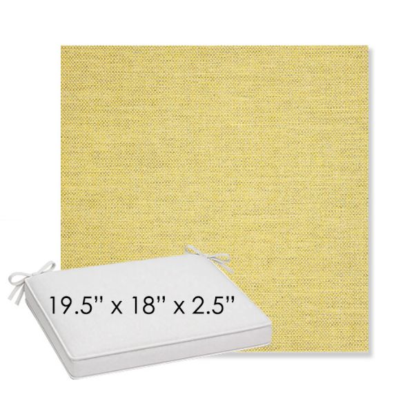 Picture of Idol Canary | Sunbrella® 19.5" x 18" Outdoor Dining Cushion