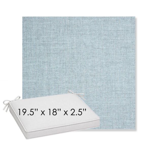 Picture of Idol Frost | Sunbrella® 19.5" x 18" Outdoor Dining Cushion