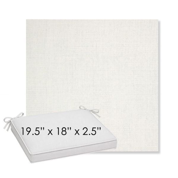 Picture of Idol Snow | Sunbrella® 19.5" x 18" Outdoor Dining Cushion