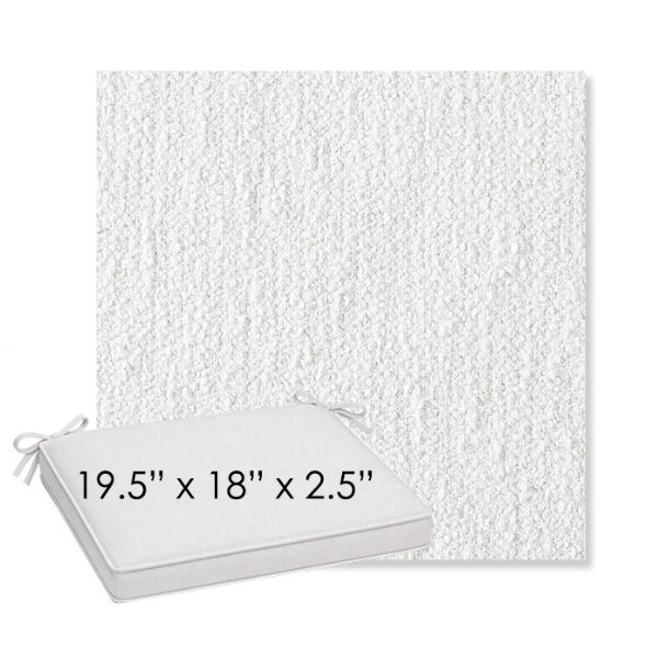 Picture of Improve White | Sunbrella® 19.5" x 18" Outdoor Dining Cushion