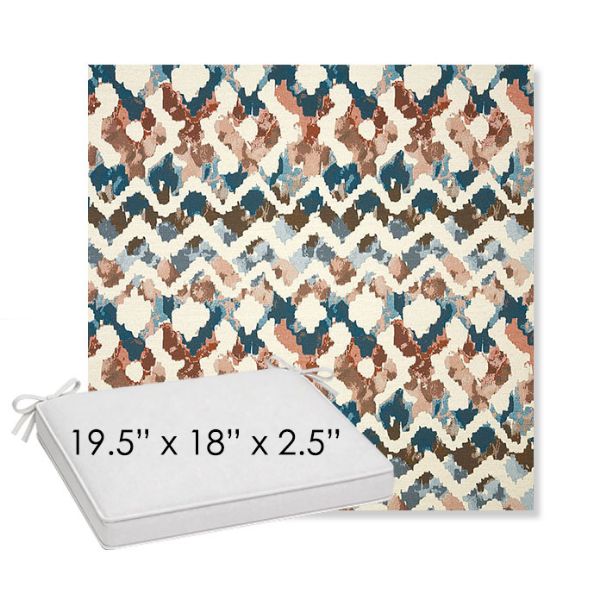 Picture of Inga Boho | Sunbrella® 19.5" x 18" Outdoor Dining Cushion
