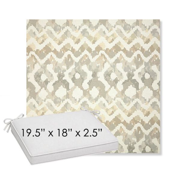 Picture of Inga Marble | Sunbrella® 19.5" x 18" Outdoor Dining Cushion