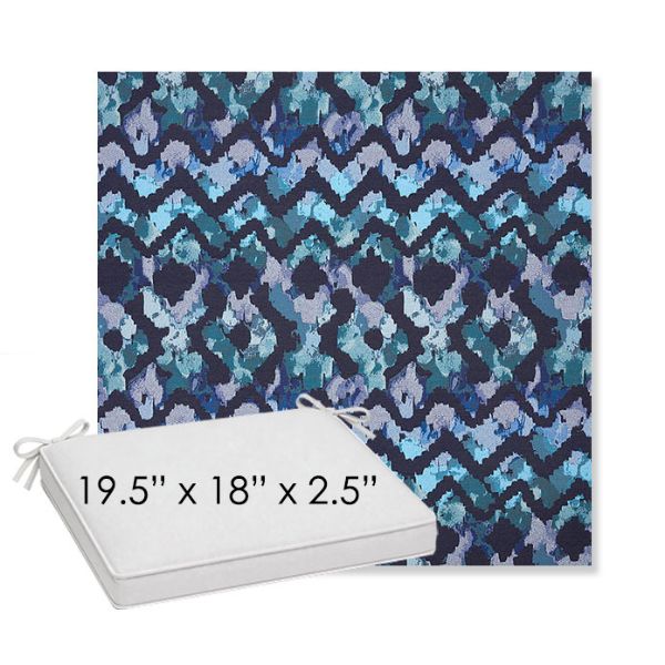 Picture of Inga Waterscape | Sunbrella® 19.5" x 18" Outdoor Dining Cushion