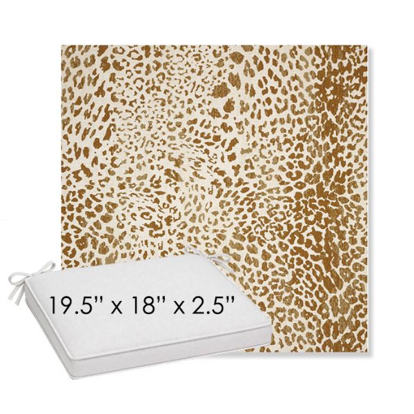 Picture of Instinct Toffee | Sunbrella® 19.5" x 18" Outdoor Dining Cushion