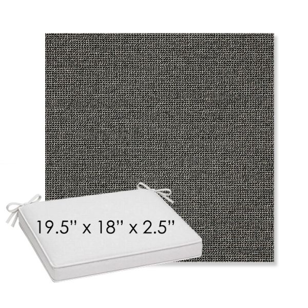 Picture of Kudos Carbon | Sunbrella® 19.5" x 18" Outdoor Dining Cushion