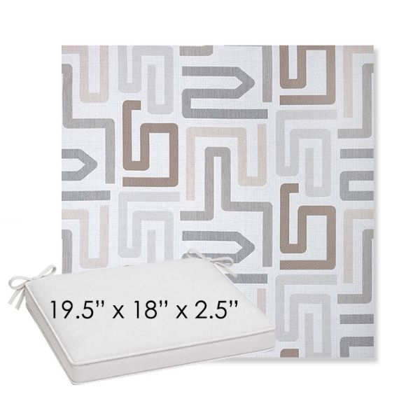 Picture of Labyrinth Cloud | Sunbrella® 19.5" x 18" Outdoor Dining Cushion