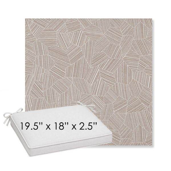 Picture of Leaf Structure Sand | Sunbrella® 19.5" x 18" Outdoor Dining Cushion
