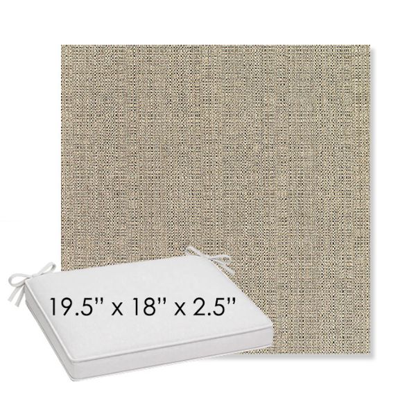Picture of Linen Stone | Sunbrella® 19.5" x 18" Outdoor Dining Cushion