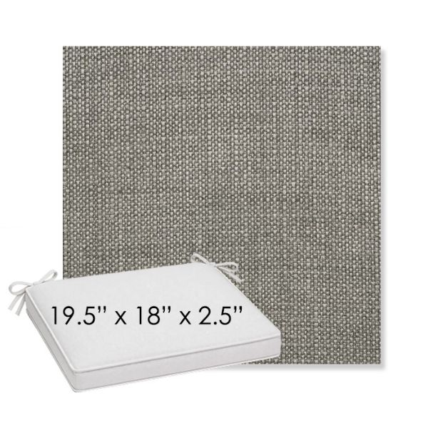 Picture of Linville Charcoal | Sunbrella® 19.5" x 18" Outdoor Dining Cushion