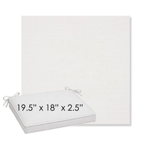 Picture of Linville Snow | Sunbrella® 19.5" x 18" Outdoor Dining Cushion