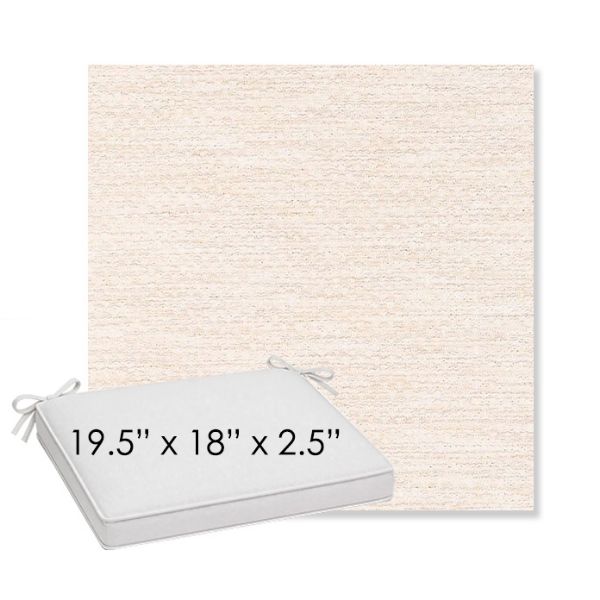 Picture of Litchfield Eggshell | Sunbrella® 19.5" x 18" Outdoor Dining Cushion