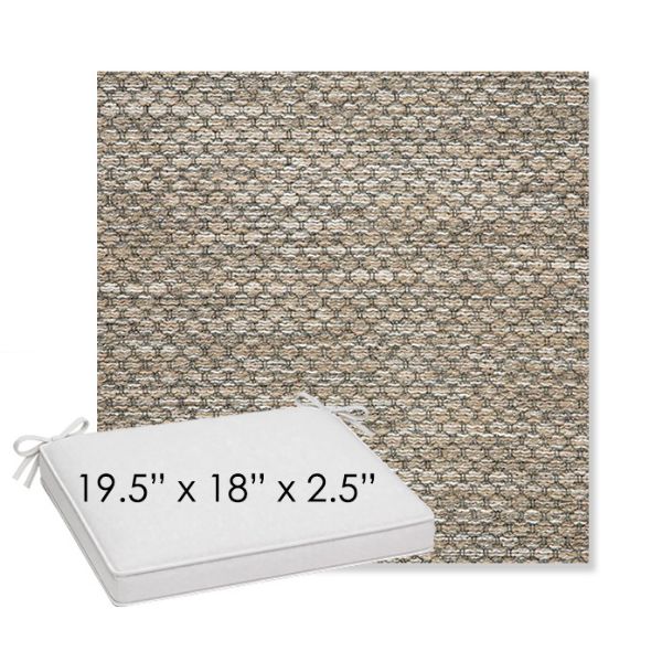 Picture of Litchfield Pebble | Sunbrella® 19.5" x 18" Outdoor Dining Cushion