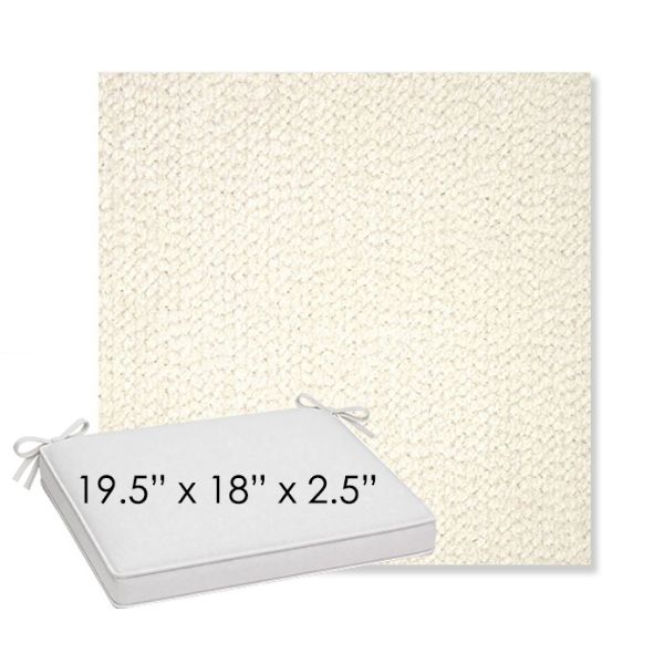 Picture of Margo Snow | Sunbrella® 19.5" x 18" Outdoor Dining Cushion