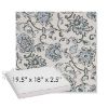 Picture of Martha Floral Periwinkle | Sunbrella® 19.5" x 18" Outdoor Dining Cushion
