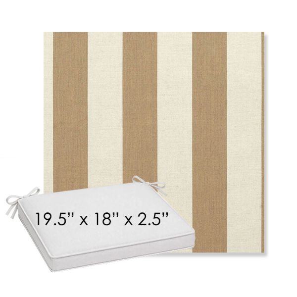 Picture of Maxim Heather Beige | Sunbrella® 19.5" x 18" Outdoor Dining Cushion