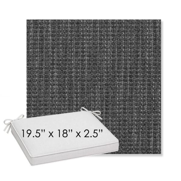 Picture of Metamorphic Slate | Sunbrella® 19.5" x 18" Outdoor Dining Cushion