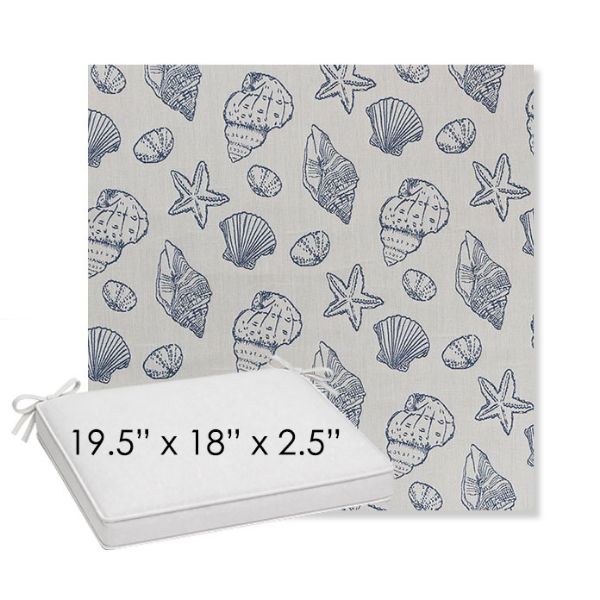 Picture of Nantucket Atlantis | Sunbrella® 19.5" x 18" Outdoor Dining Cushion
