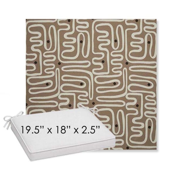 Picture of Nema Pampas | Sunbrella® 19.5" x 18" Outdoor Dining Cushion