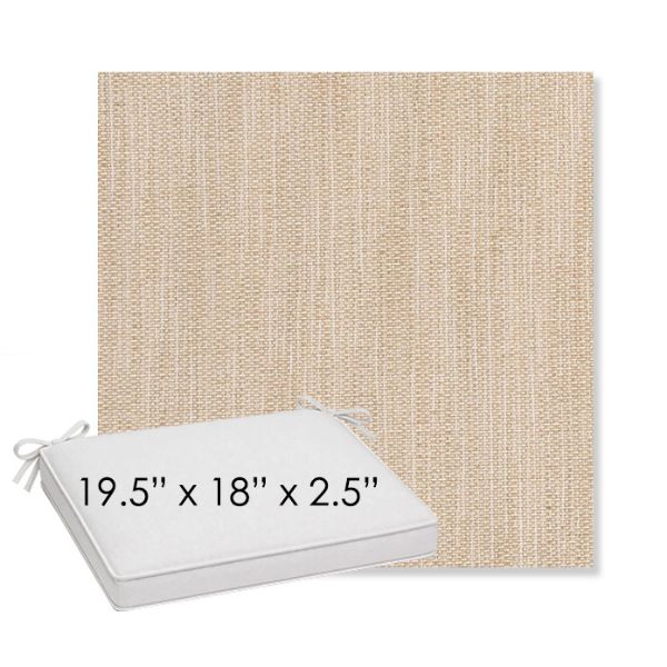 Picture of Nova Oat | Sunbrella® 19.5" x 18" Outdoor Dining Cushion
