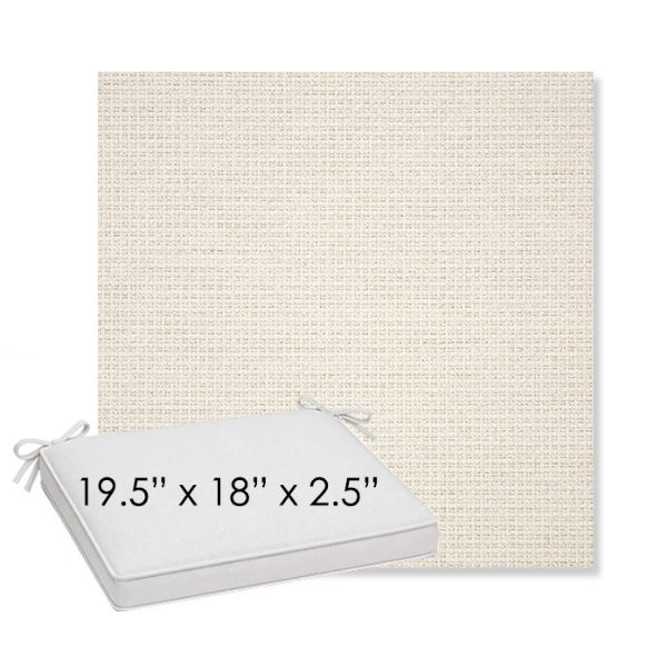 Picture of Nurture White | Sunbrella® 19.5" x 18" Outdoor Dining Cushion