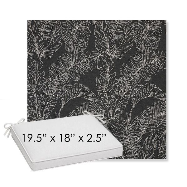 Picture of Palma Shadow | Sunbrella® 19.5" x 18" Outdoor Dining Cushion