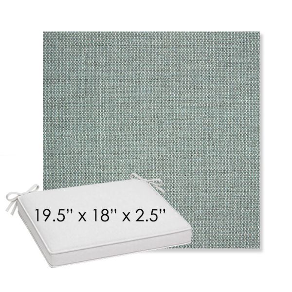 Picture of Piazza Mist | Sunbrella® 19.5" x 18" Outdoor Dining Cushion