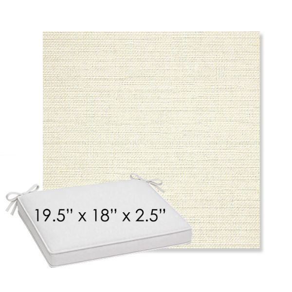 Picture of Piazza Parchment | Sunbrella® 19.5" x 18" Outdoor Dining Cushion