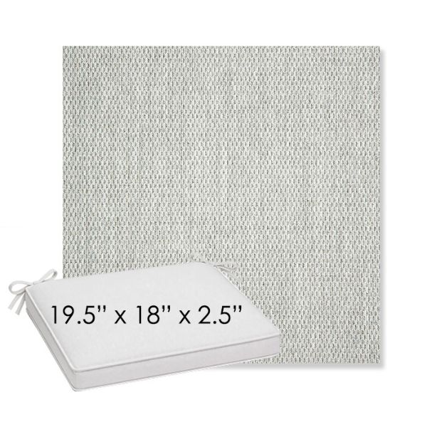 Picture of Pique Cloud | Sunbrella® 19.5" x 18" Outdoor Dining Cushion