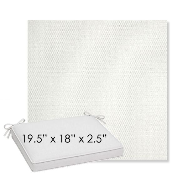 Picture of Pique Salt | Sunbrella® 19.5" x 18" Outdoor Dining Cushion