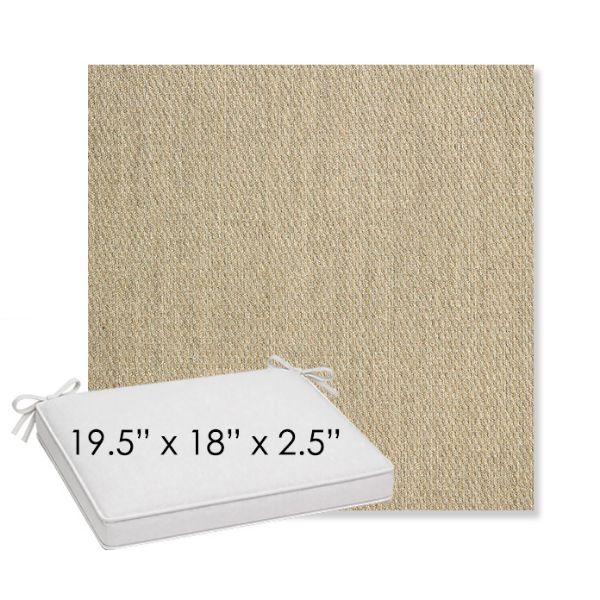 Picture of Pique Sand | Sunbrella® 19.5" x 18" Outdoor Dining Cushion