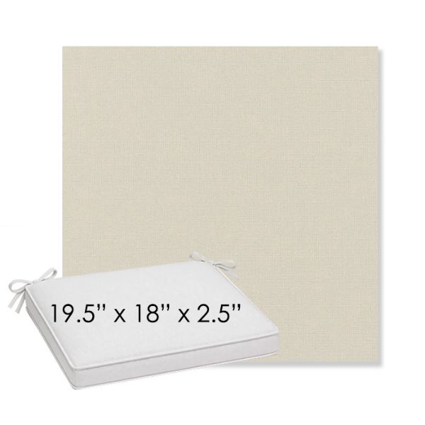 Picture of Play Snow | Sunbrella® 19.5" x 18" Outdoor Dining Cushion