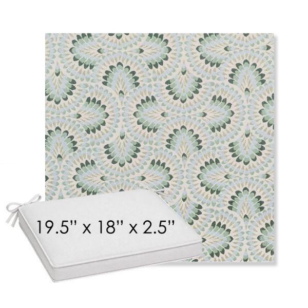 Picture of Plume Spring | Sunbrella® 19.5" x 18" Outdoor Dining Cushion