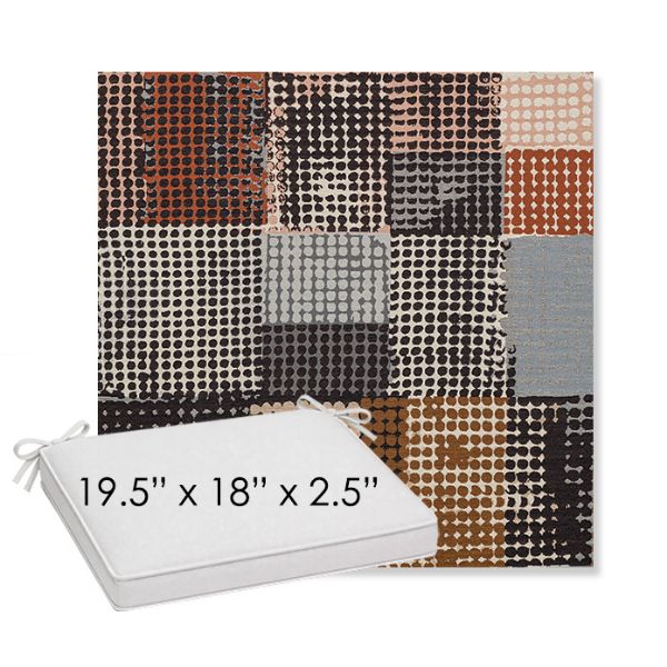 Picture of Pop Punchcard | Sunbrella® 19.5" x 18" Outdoor Dining Cushion