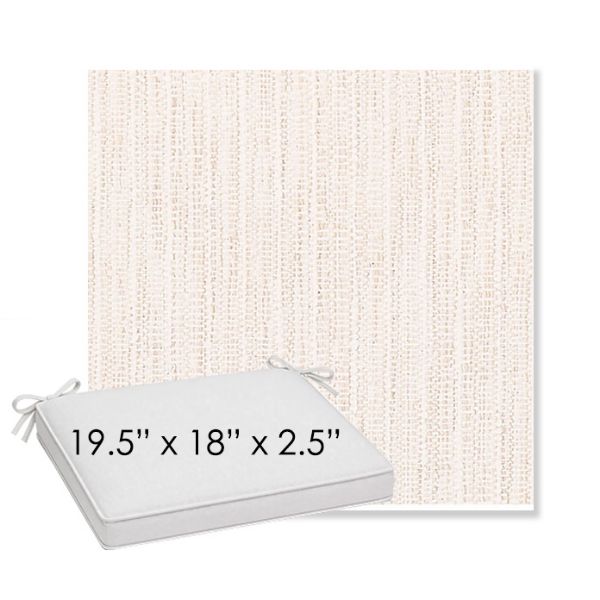 Picture of Poros Eggshell | Sunbrella® 19.5" x 18" Outdoor Dining Cushion