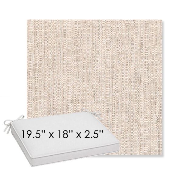 Picture of Poros Linen | Sunbrella® 19.5" x 18" Outdoor Dining Cushion