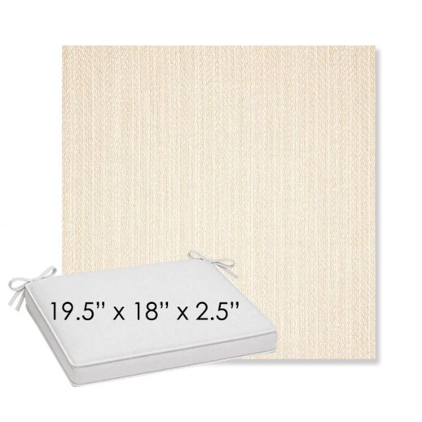 Picture of Posh Linen | Sunbrella® 19.5" x 18" Outdoor Dining Cushion