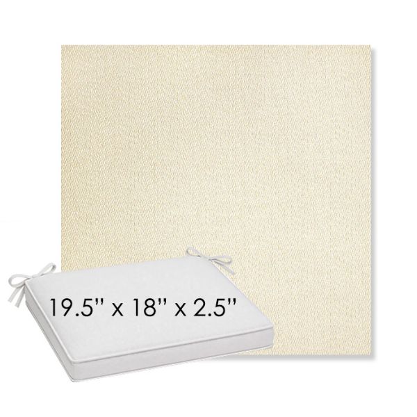 Picture of Posh Salt | Sunbrella® 19.5" x 18" Outdoor Dining Cushion