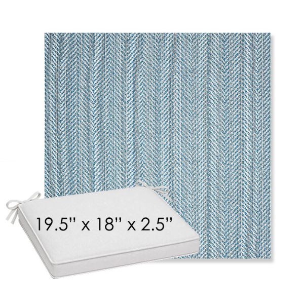 Picture of Posh Sky | Sunbrella® 19.5" x 18" Outdoor Dining Cushion