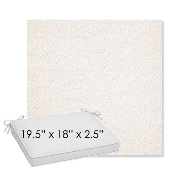 Picture of Posh Snow | Sunbrella® 19.5" x 18" Outdoor Dining Cushion
