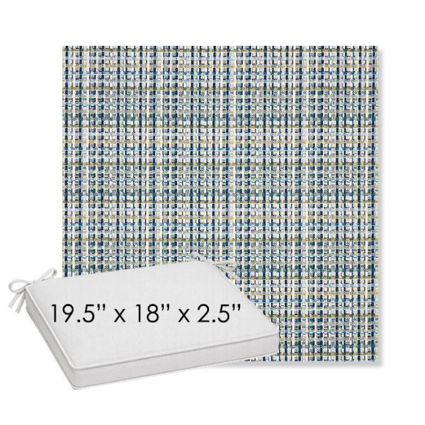 Picture of Principle Lagoon | Sunbrella® 19.5" x 18" Outdoor Dining Cushion