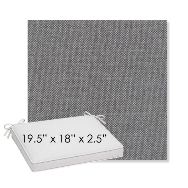 Picture of Proof Slate | Sunbrella® 19.5" x 18" Outdoor Dining Cushion