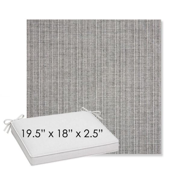 Picture of Proven Ash | Sunbrella® 19.5" x 18" Outdoor Dining Cushion